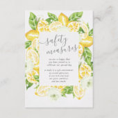 柑橘類レモンツリ結婚ーの安全対策 エンクロージャーカード (正面)