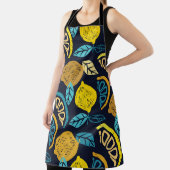 柑橘類レモンドードルパターン背景 エプロン (インサイチュ)