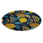 柑橘類レモンドードルパターン背景 カッティングボード (角)