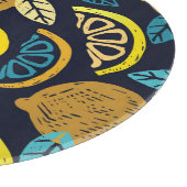 柑橘類レモンドードルパターン背景 カッティングボード (角)