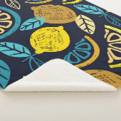 柑橘類レモンドードルパターン背景 シェルパブランケット (3/4)