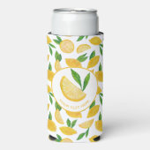 柑橘類レモンパターン スリム缶クーラー (Seltzer正面)