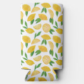 柑橘類レモンパターン スリム缶クーラー (裏面)