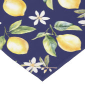 柑橘類レモンフルーツフローラ植物模様 ショートテーブルランナー (コーナー)