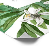 柑橘類レモンフローラ水彩シーティングチャート ポスター (角)