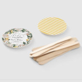 柑橘類レモンフローラ水彩ベビーシャワー ハンドファン (組立なし)