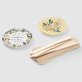 柑橘類レモンフローラ水彩ベビーシャワー ハンドファン (組立なし)