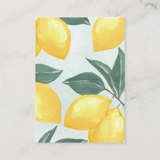 柑橘類レモンブックリクエストベビーカードの挿入 エンクロージャーカード (裏面)