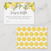 柑橘類レモンベビーシャワーおむつラッフル エンクロージャーカード (正面/裏面)