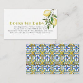 柑橘類レモンベビーシャワーブックリクエスト エンクロージャーカード