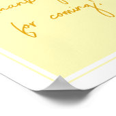 柑橘類レモンベビーシャワー来ありがとう ポスター (角)