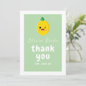 柑橘類レモンベビーシャワー サンキューカード (スタンド正面)