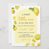 柑橘類レモンベビーシャワー 招待状 (正面)
