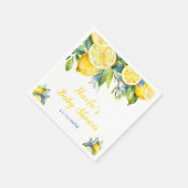 柑橘類レモンベビー地中海のシャワー スタンダードカクテルナプキン (角)