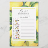 柑橘類レモン – ブライダルシャワー絵文字ゲーム (正面)