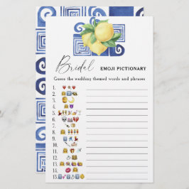 柑橘類レモン – ブライダルシャワー絵文字ゲーム