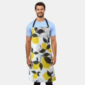 柑橘類レモン、ヴィンテージ夏シームレス。 エプロン (着用した状態)