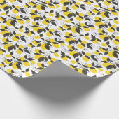 柑橘類レモン、ヴィンテージ夏シームレス。 ラッピングペーパー (角)