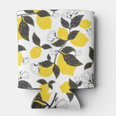 柑橘類レモン、ヴィンテージ夏シームレス。 缶クーラー (裏面)