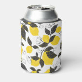 柑橘類レモン、ヴィンテージ夏シームレス。 缶クーラー (缶裏面)