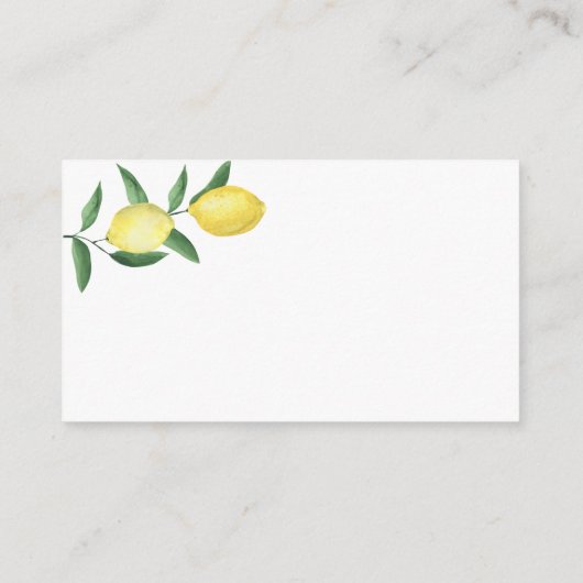 柑橘類レモン – 何個のコルクブライダルゲーム エンクロージャーカード (裏面)