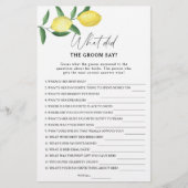 柑橘類レモン – 新郎は何と言ったブライダルゲーム (正面)