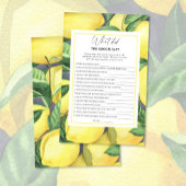 柑橘類レモン – 新郎は何と言ったブライダルゲーム