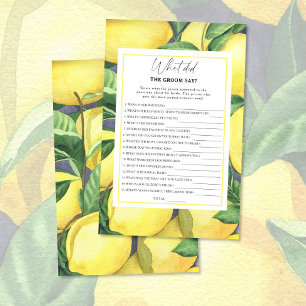 柑橘類レモン – 新郎は何と言ったブライダルゲーム