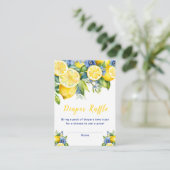 柑橘類レモ地中海のンベビーショーおむつラッフル エンクロージャーカード (スタンド正面)