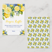 柑橘類レモ地中海のンベビーショーおむつラッフル エンクロージャーカード (正面/裏面)