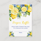 柑橘類レモ地中海のンベビーショーおむつラッフル エンクロージャーカード (正面)