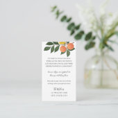 柑橘類ロングディスタンス赤ちゃんシャワーインサート エンクロージャーカード (スタンド正面)