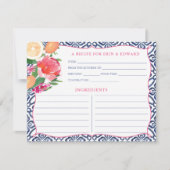 柑橘類地中海のブライトフローラレシピカード 招待状 (正面)