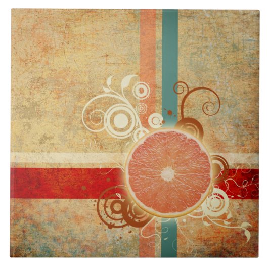 柑橘類抽象芸術 タイル (正面)