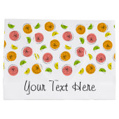 柑橘類数々の文字抱き枕大 ラージペーパーバッグ (裏面)