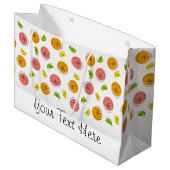 柑橘類数々の文字抱き枕大 ラージペーパーバッグ (正面アングル)