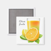 柑橘類果汁 マグネット (正面/裏面)