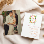 柑橘類水彩単紋紋紋紋紋紋紋写真結婚ズ 招待状