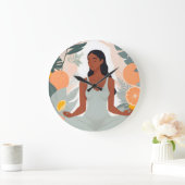 柑橘類瞑想 ラージ壁時計 (ホーム)