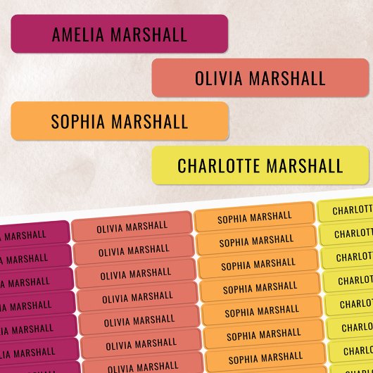 柑橘類色コード子防水名ラベル ラベル