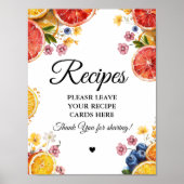 柑橘類離れブライダルあなたのレシピブライダルシャワー ポスター (正面)