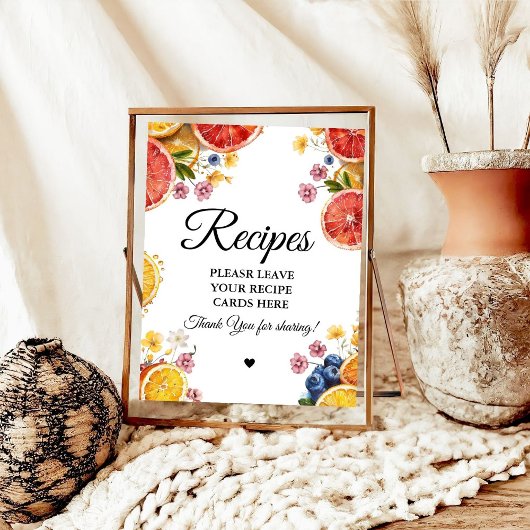 柑橘類離れブライダルあなたのレシピブライダルシャワー ポスター