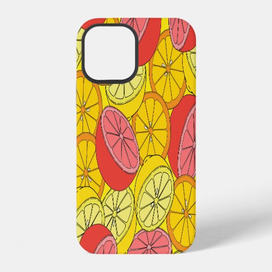 柑橘類鮮やかなシームレスパターン iPhoneケース (裏面)