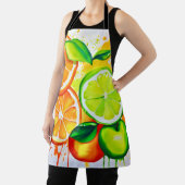 柑橘類鮮やかのスプラッシュアート エプロン (インサイチュ)