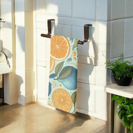 柑橘類鮮やかレモン&オレンジウォーター色フローラ キッチンタオル