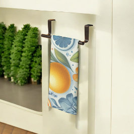 柑橘類鮮やかレモン&オレンジウォーター色フローラ キッチンタオル