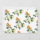柑橘類 |ウェディングシャワー招待状 招待状 (裏面)