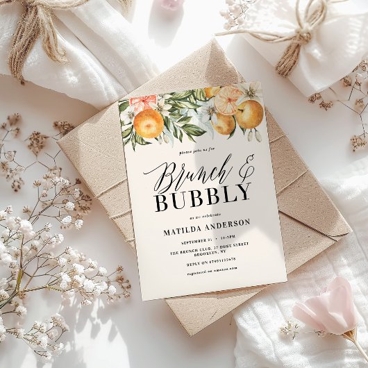 柑橘類、オレンジ+ブロッサムのブランチ&バブリー