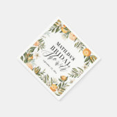 柑橘類、オレンジ+ブロッサムブライダルシャワーパーティー スタンダードカクテルナプキン (角)