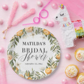 柑橘類、オレンジ+ブロッサムブライダルシャワーパーティー ペーパープレート (パーティー)